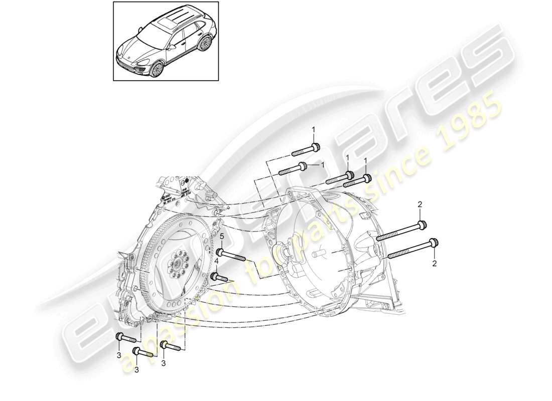 a part diagram from the porsche 2014 (cayenne e2 92a) parts catalogue