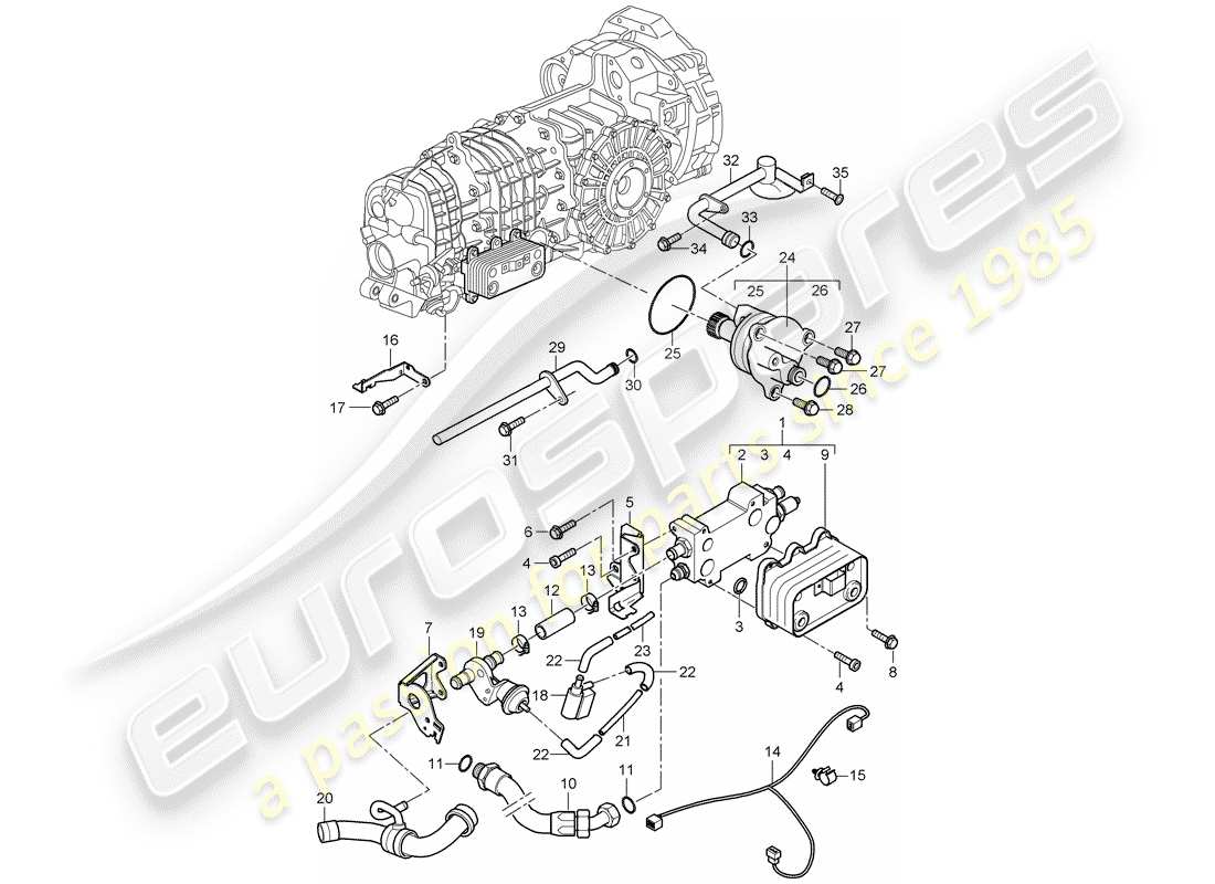 a part diagram from the porsche 997 parts catalogue