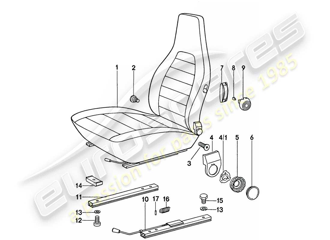 a part diagram from the porsche 1977 (911) parts catalogue