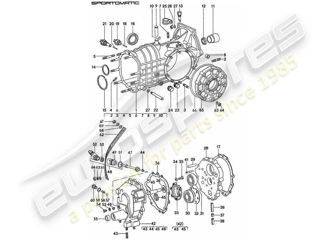 a part diagram from the porsche 911 parts catalogue