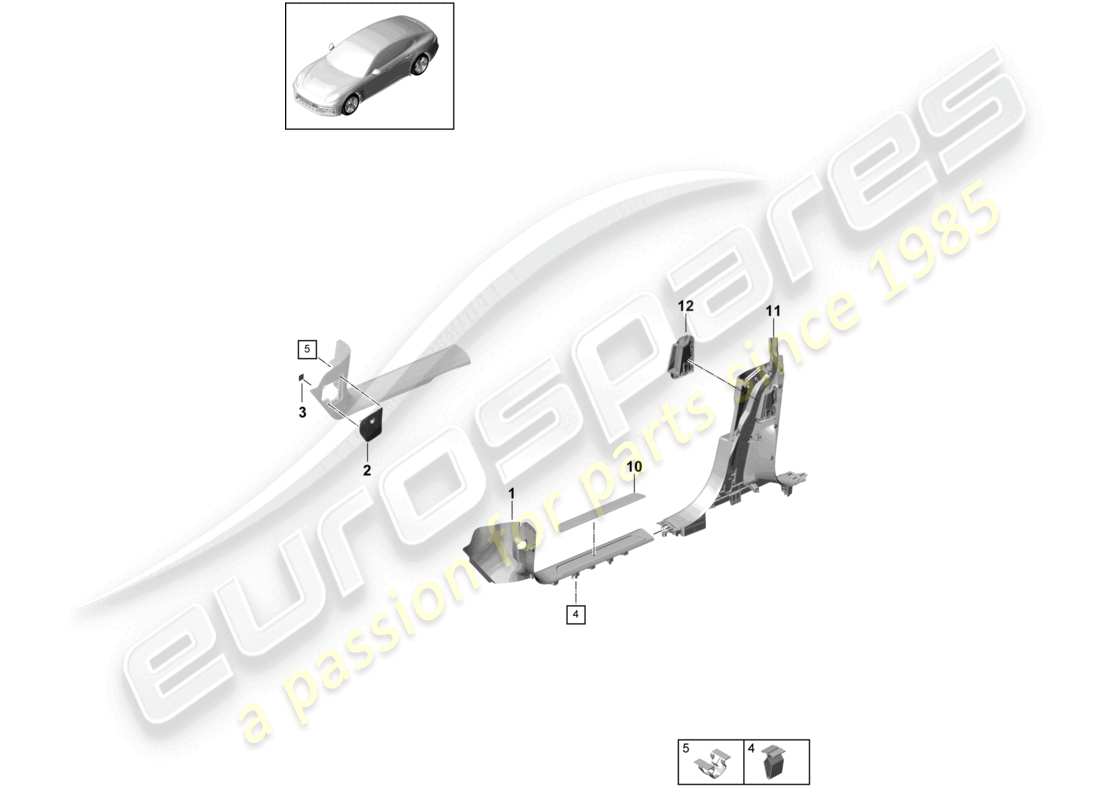 a part diagram from the porsche panamera parts catalogue
