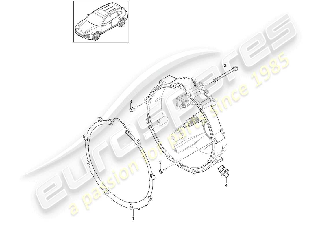 a part diagram from the porsche 2014 (cayenne e2 92a) parts catalogue