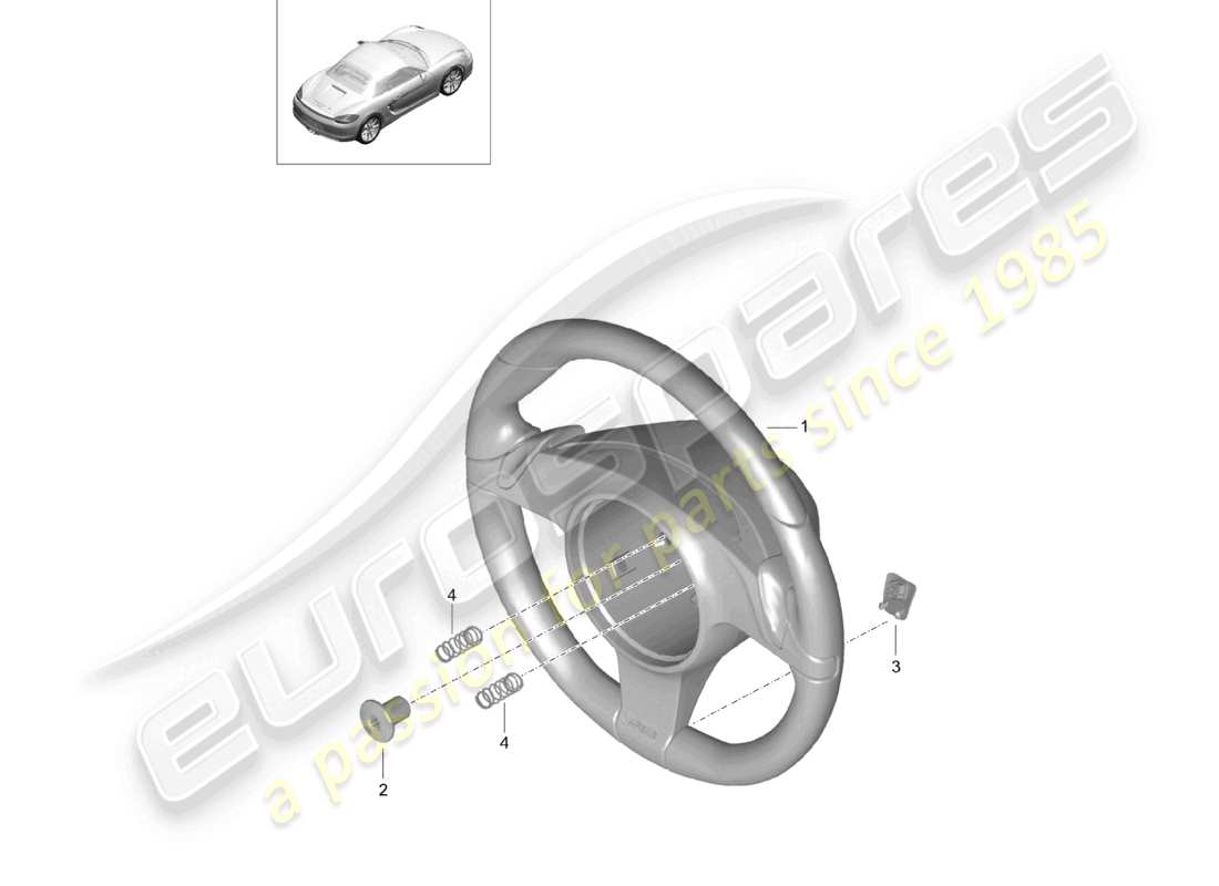 a part diagram from the porsche 2016 (981 boxster) parts catalogue