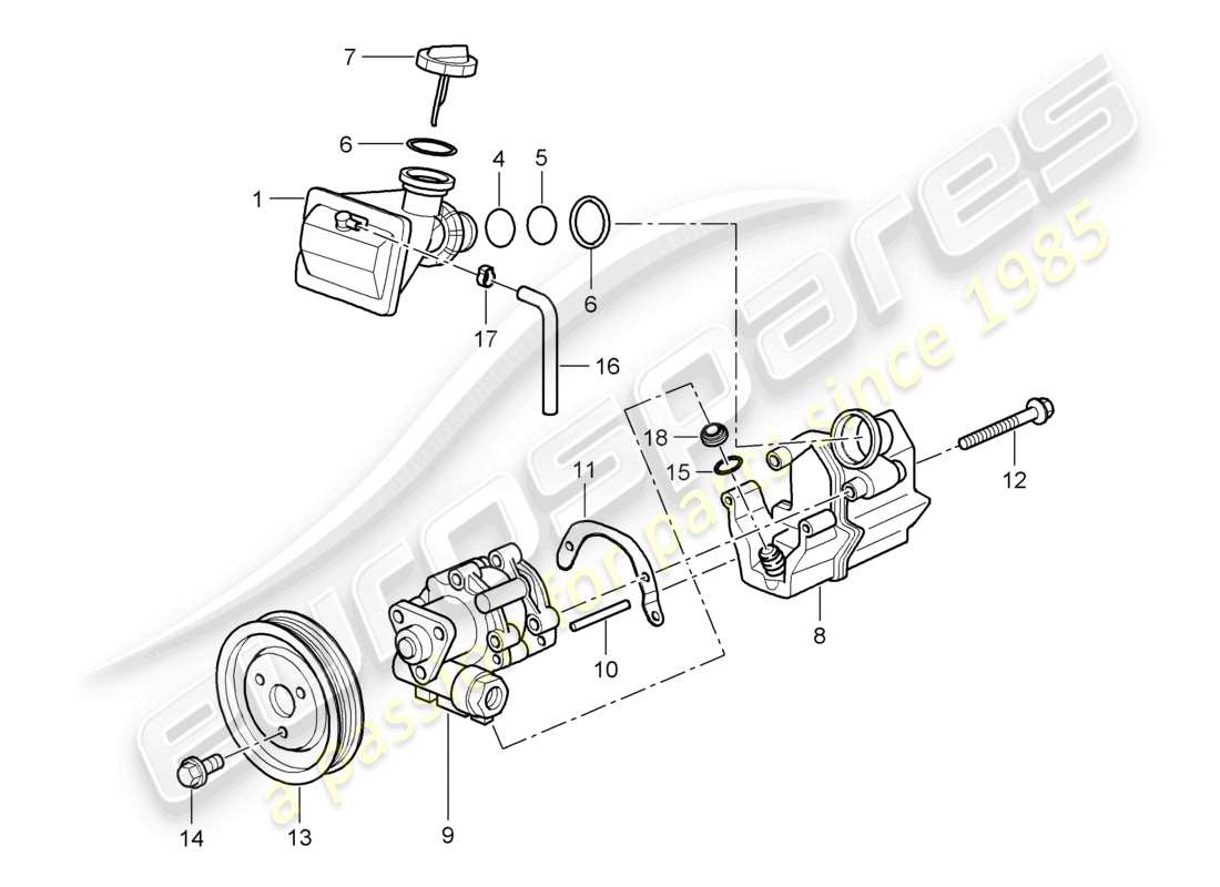 a part diagram from the porsche 2008 (987 boxster) parts catalogue