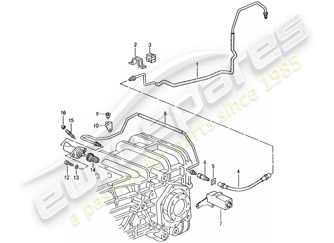 a part diagram from the porsche 928 parts catalogue