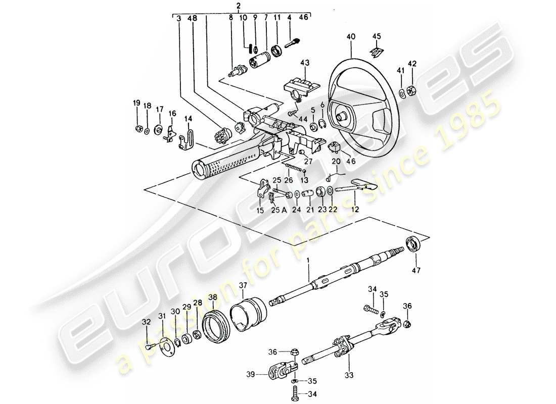 a part diagram from the porsche 1994 (928) parts catalogue