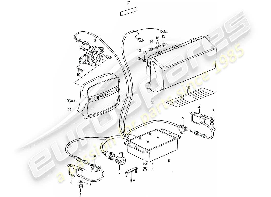 a part diagram from the porsche 1989 (944) parts catalogue