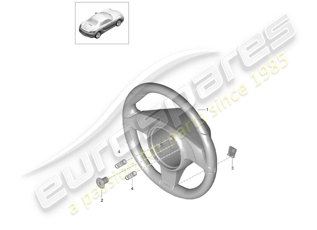a part diagram from the porsche 2012 (981 boxster) parts catalogue