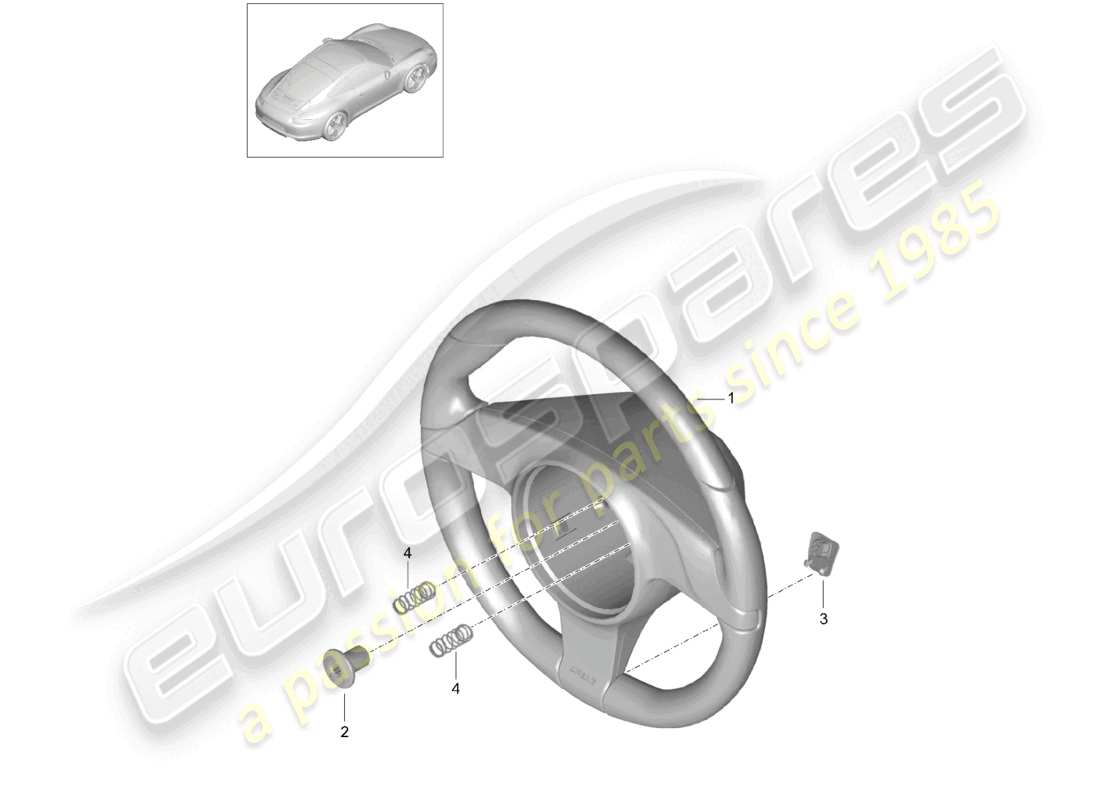 a part diagram from the porsche 991 parts catalogue