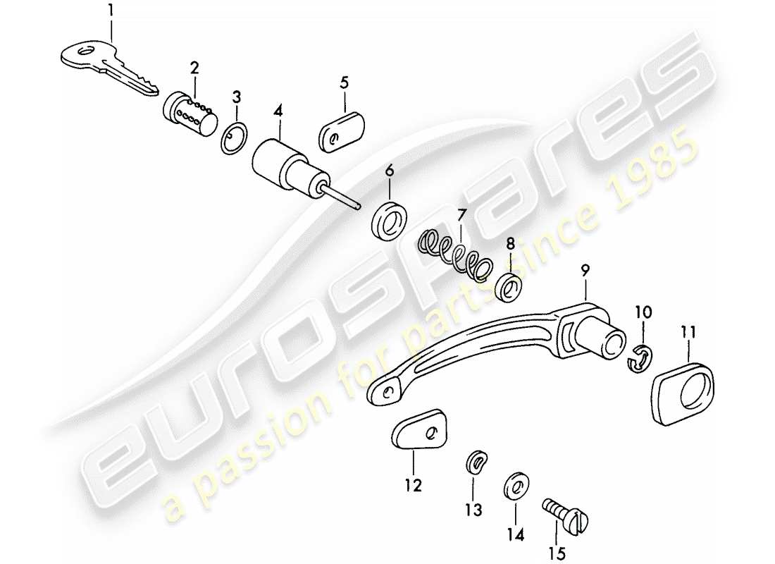 a part diagram from the porsche 1957 (356/356a) parts catalogue