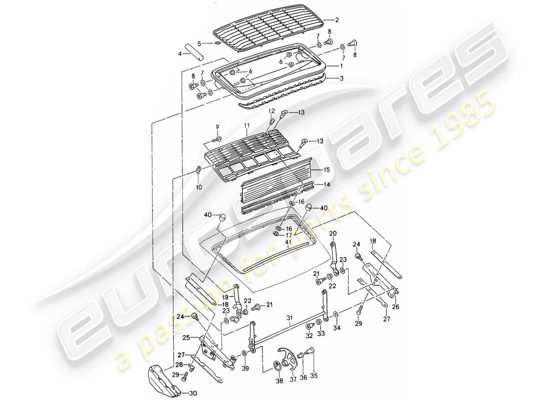 a part diagram from the porsche 993 parts catalogue