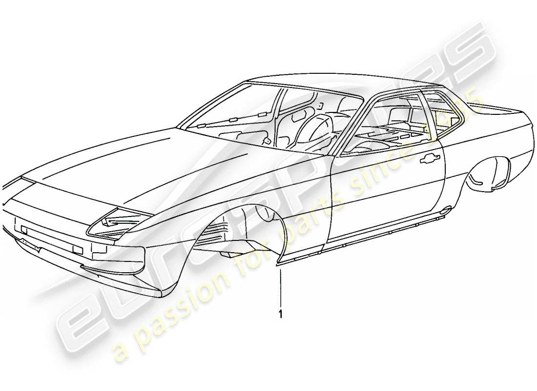 a part diagram from the porsche 1987 (924s) parts catalogue