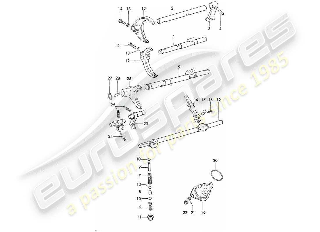 a part diagram from the porsche 1968 (911/912) parts catalogue