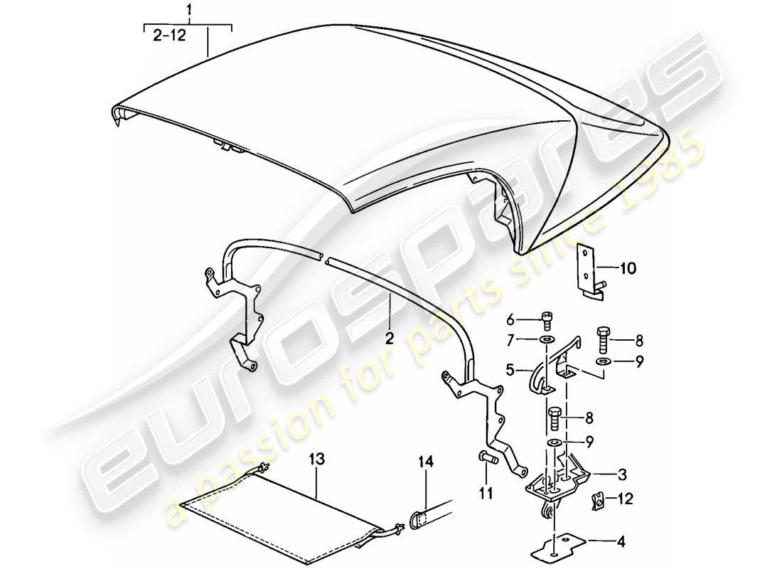 a part diagram from the porsche 911 parts catalogue