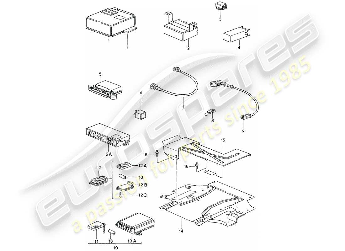 a part diagram from the porsche 993 parts catalogue
