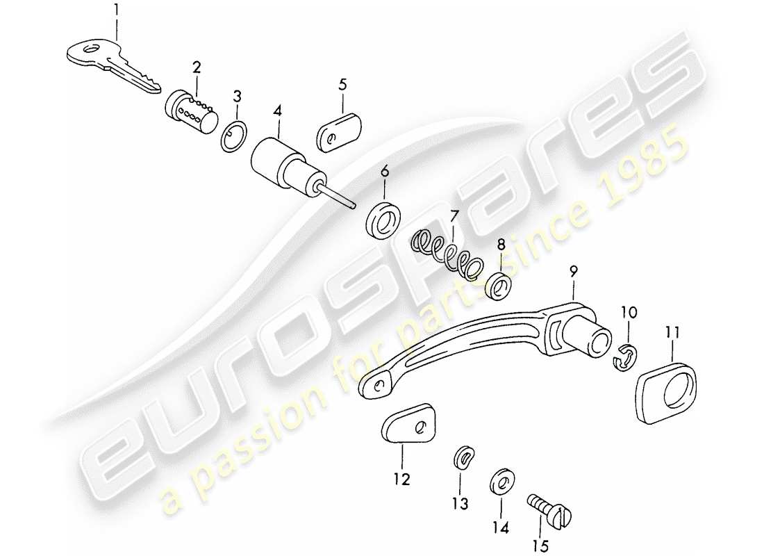 a part diagram from the porsche 1964 (356b/356c) parts catalogue