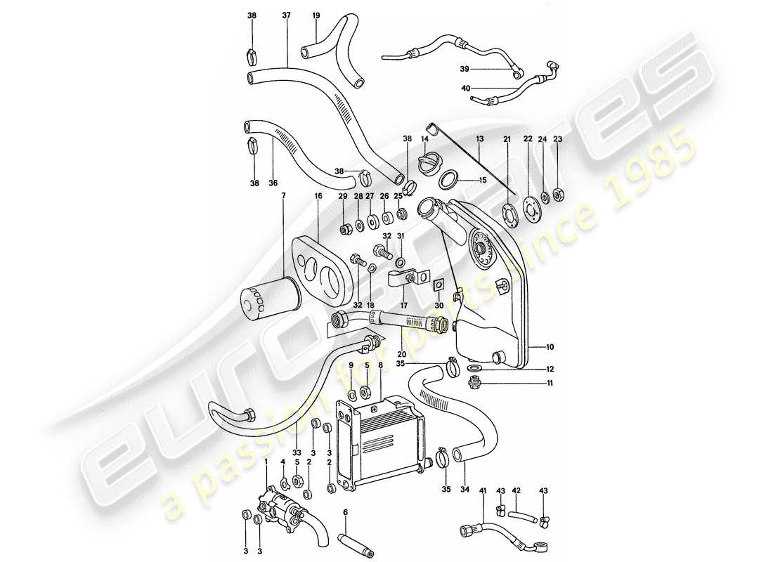 a part diagram from the porsche 1976 (911) parts catalogue