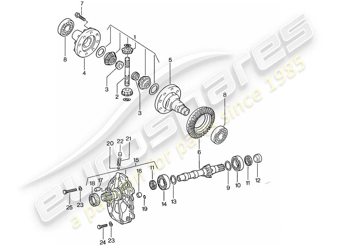 a part diagram from the porsche 1987 (924s) parts catalogue