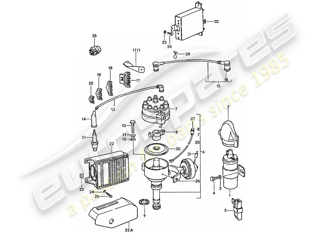 a part diagram from the porsche 1981 (928) parts catalogue