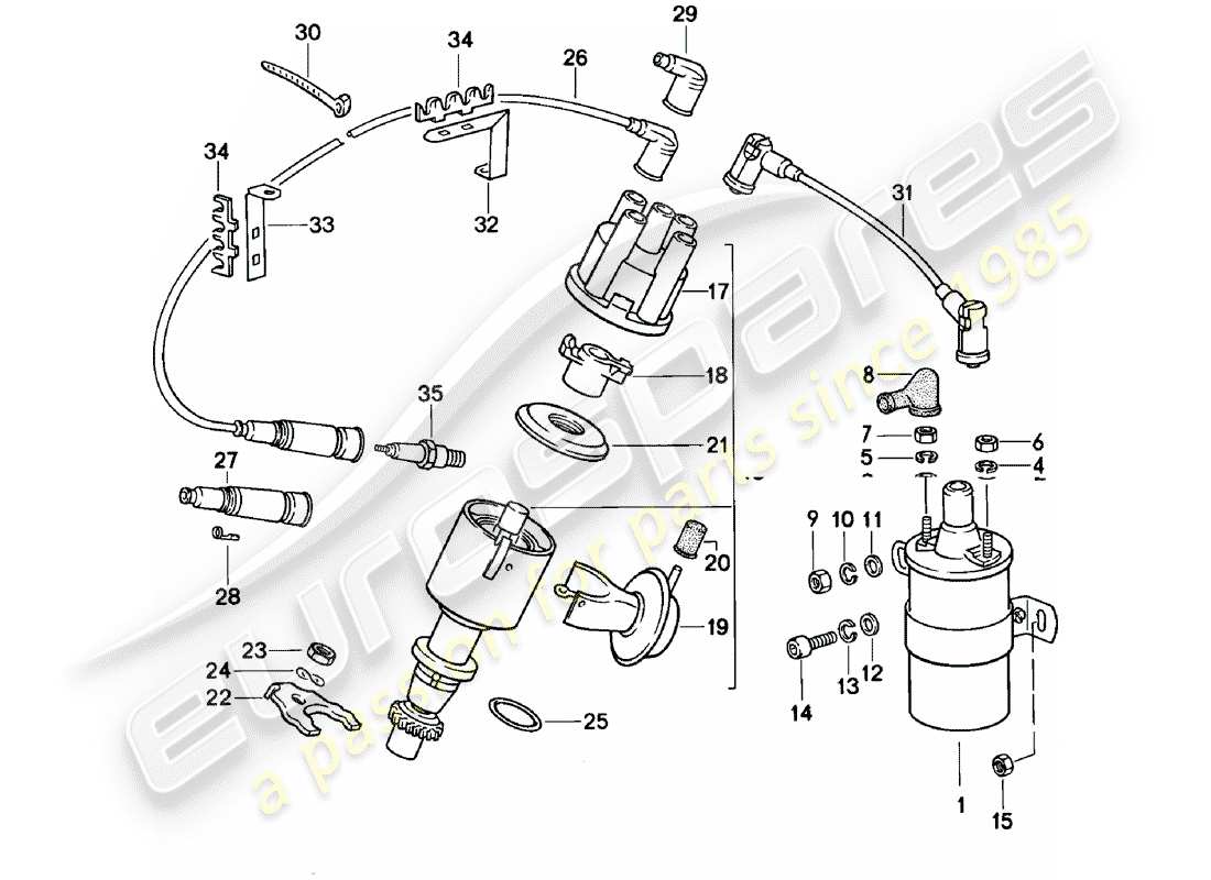 a part diagram from the porsche 1980 (924) parts catalogue