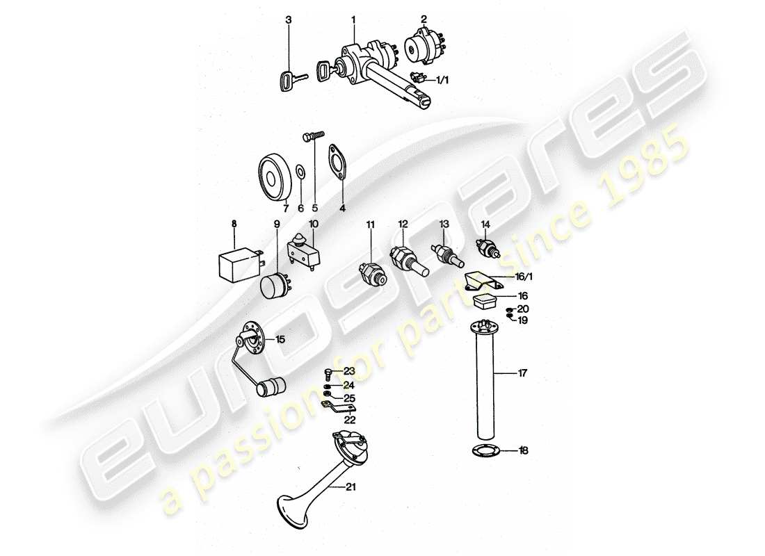 a part diagram from the porsche 1976 (911 turbo) parts catalogue