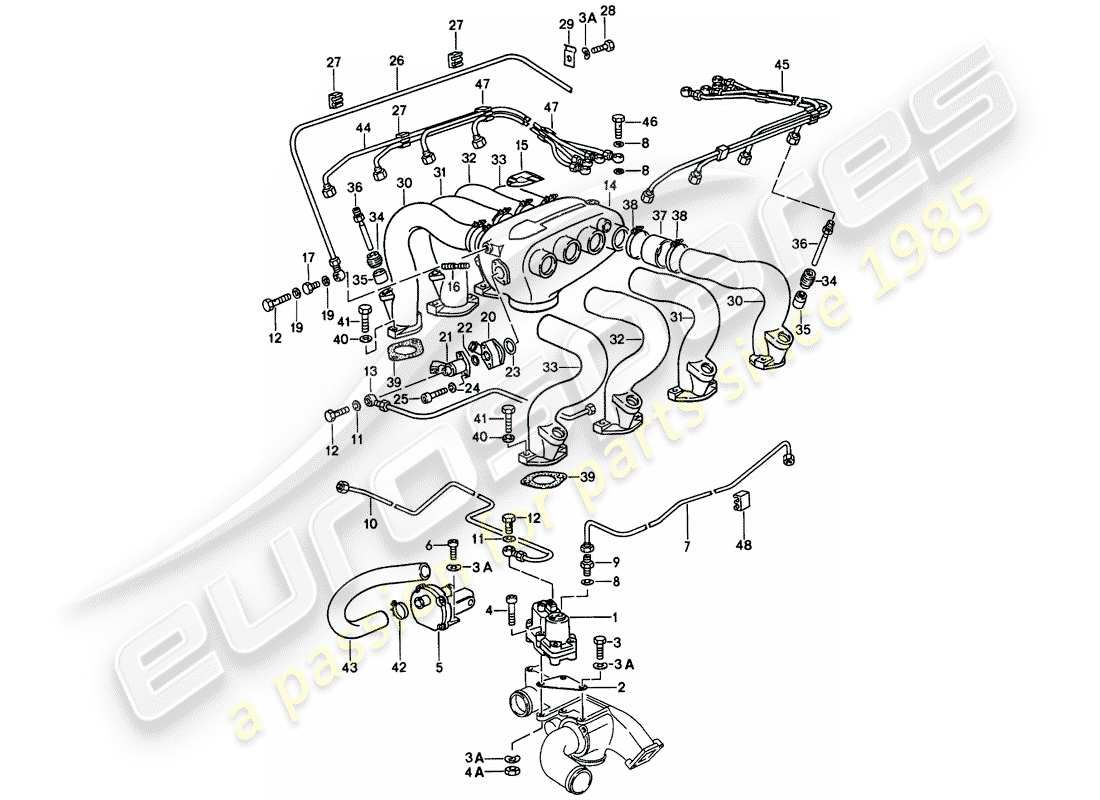 a part diagram from the porsche 1981 (928) parts catalogue