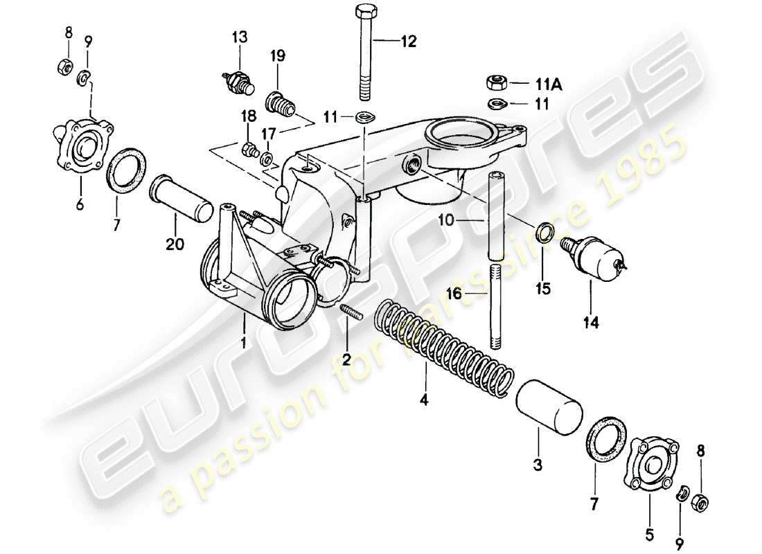 a part diagram from the porsche 911 parts catalogue