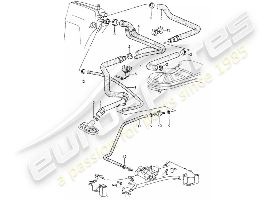a part diagram from the porsche 964 parts catalogue