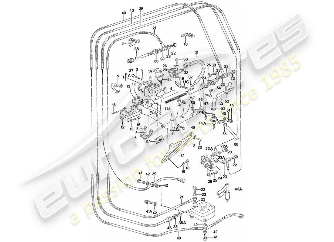a part diagram from the porsche 1979 (924) parts catalogue