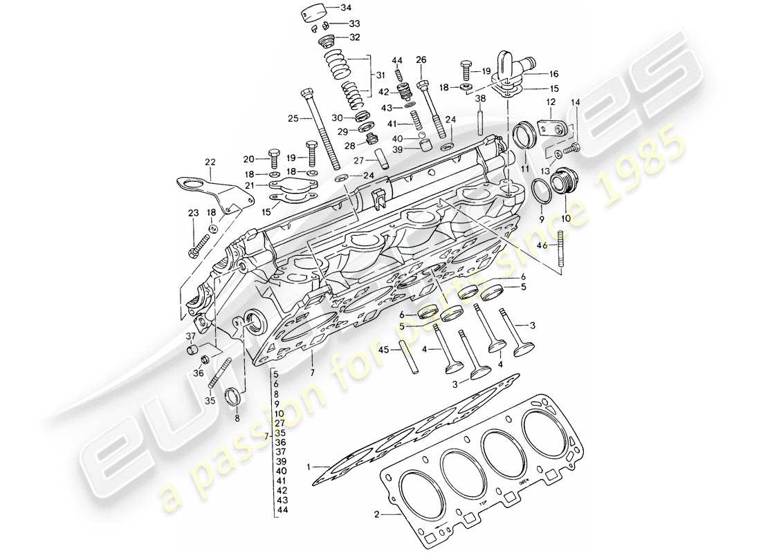 a part diagram from the porsche 1995 (928) parts catalogue