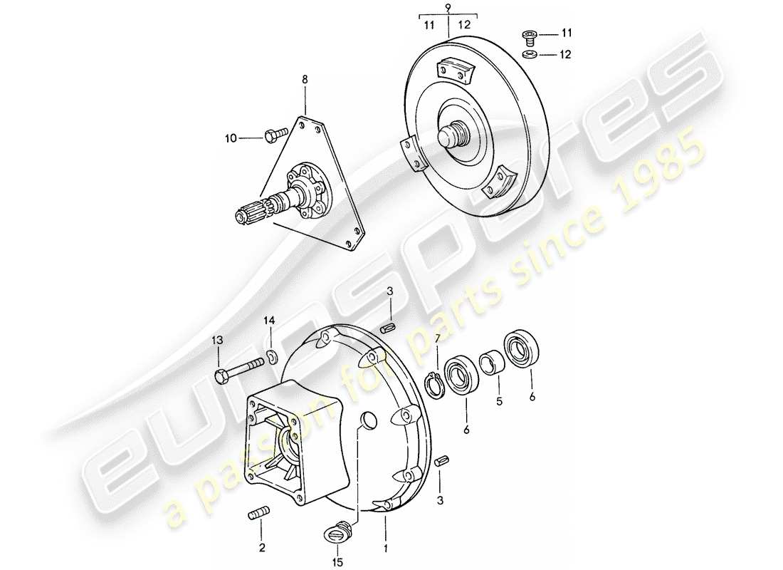 a part diagram from the porsche 928 parts catalogue