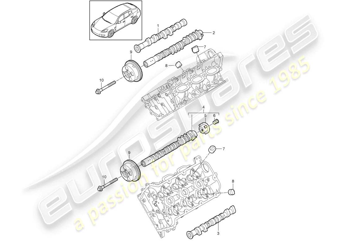 a part diagram from the porsche panamera parts catalogue