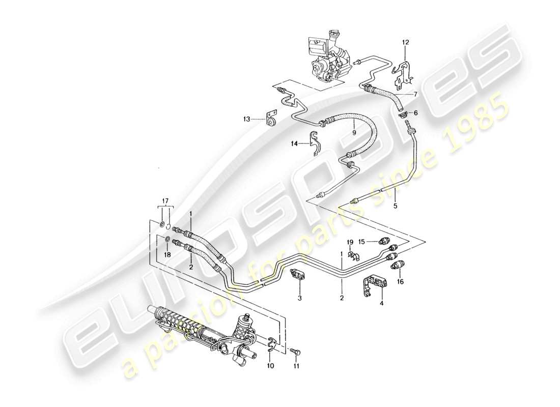 a part diagram from the porsche 1999 (986 boxster) parts catalogue
