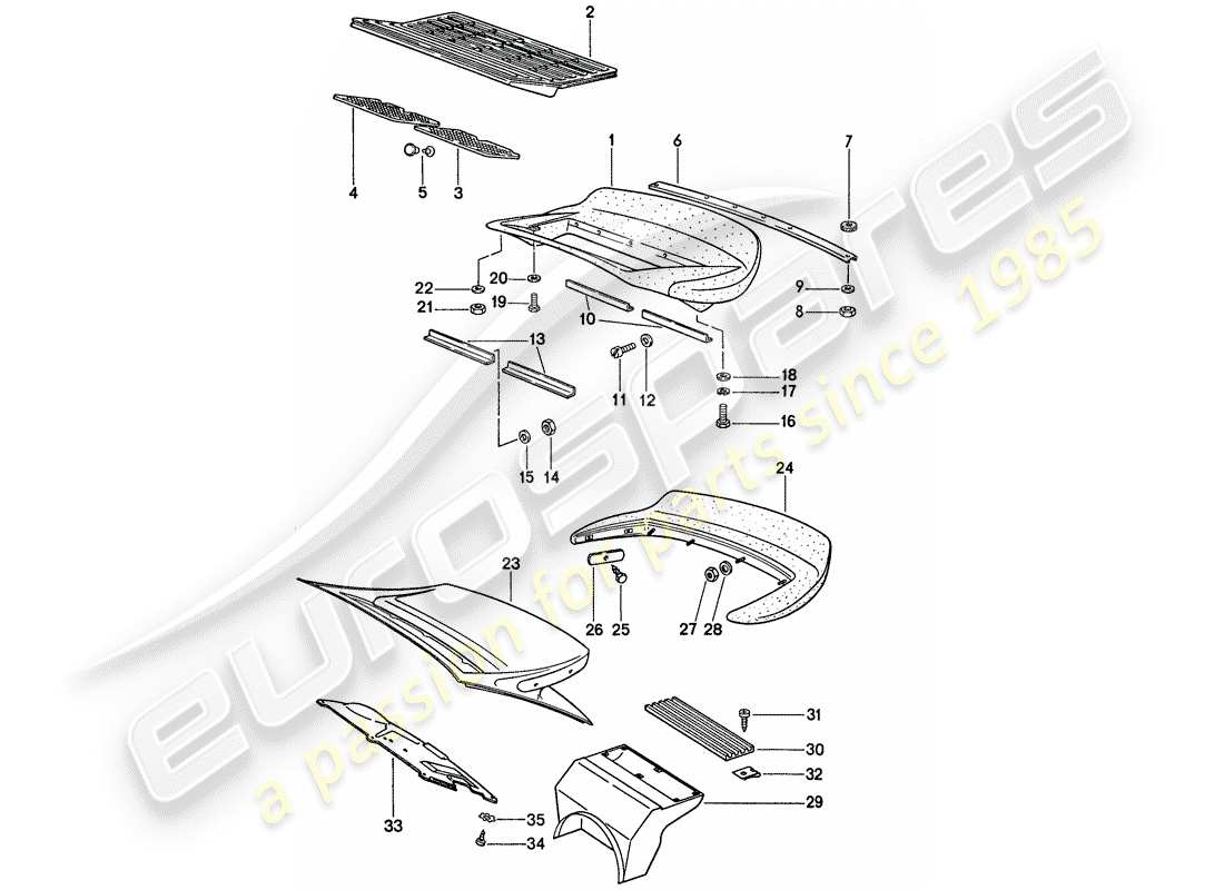a part diagram from the porsche 1975 (911) parts catalogue