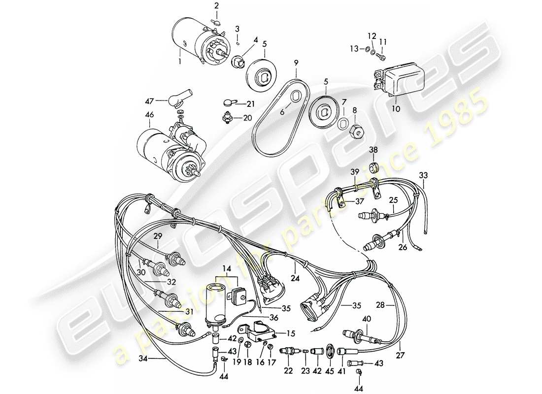a part diagram from the porsche 1961 (356b/356c) parts catalogue