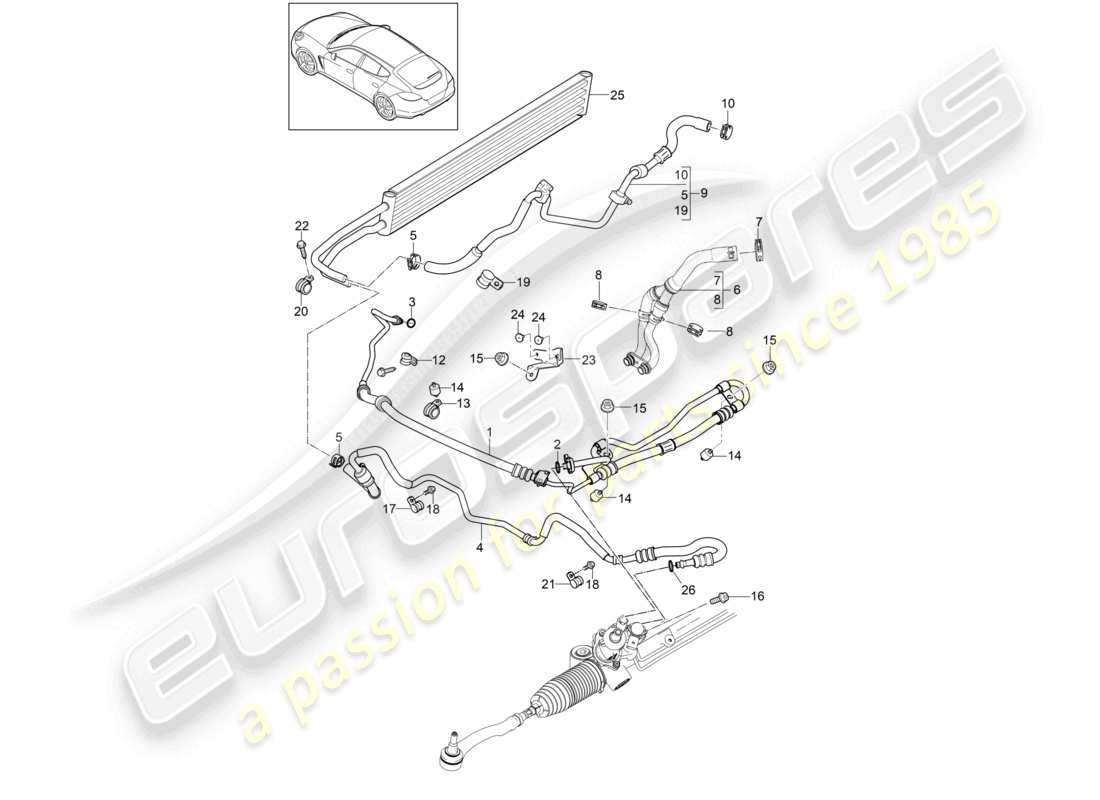 a part diagram from the porsche 2014 (panamera 970) parts catalogue