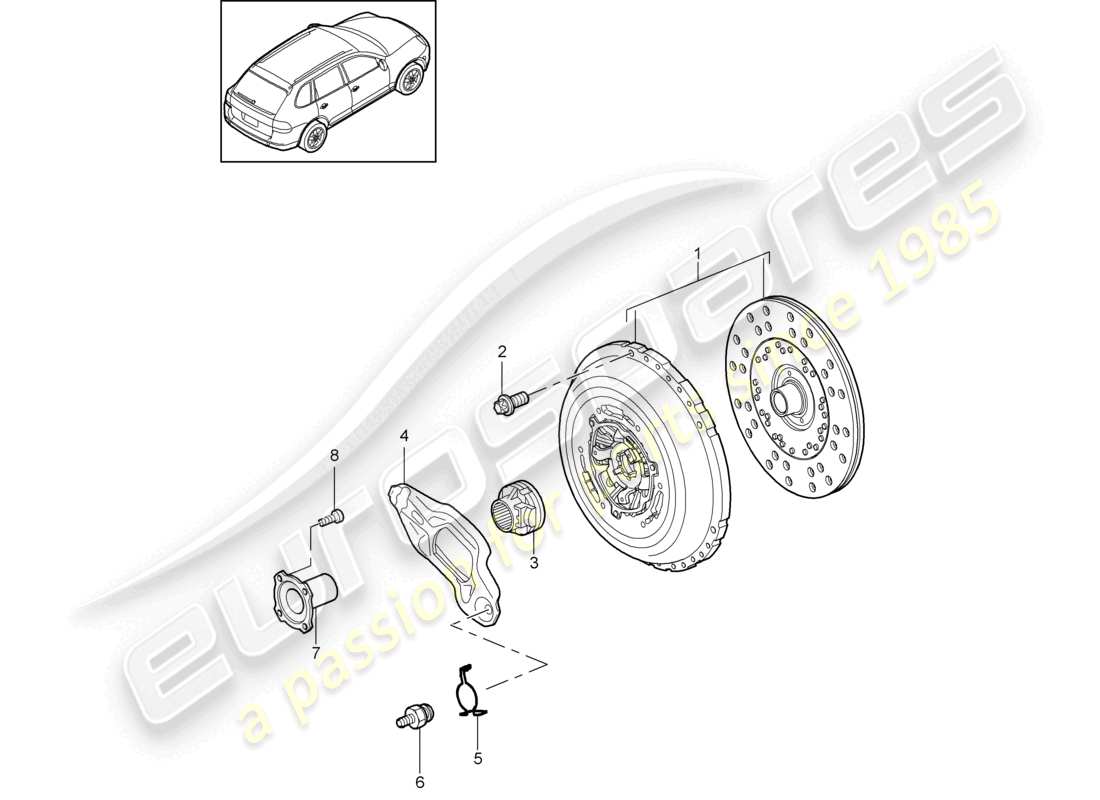 a part diagram from the porsche 2016 (cayenne e2 92a) parts catalogue