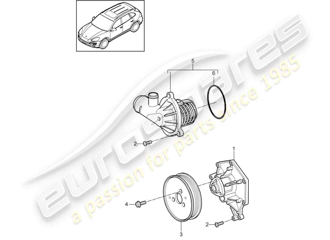 a part diagram from the porsche 2014 (cayenne e2 92a) parts catalogue