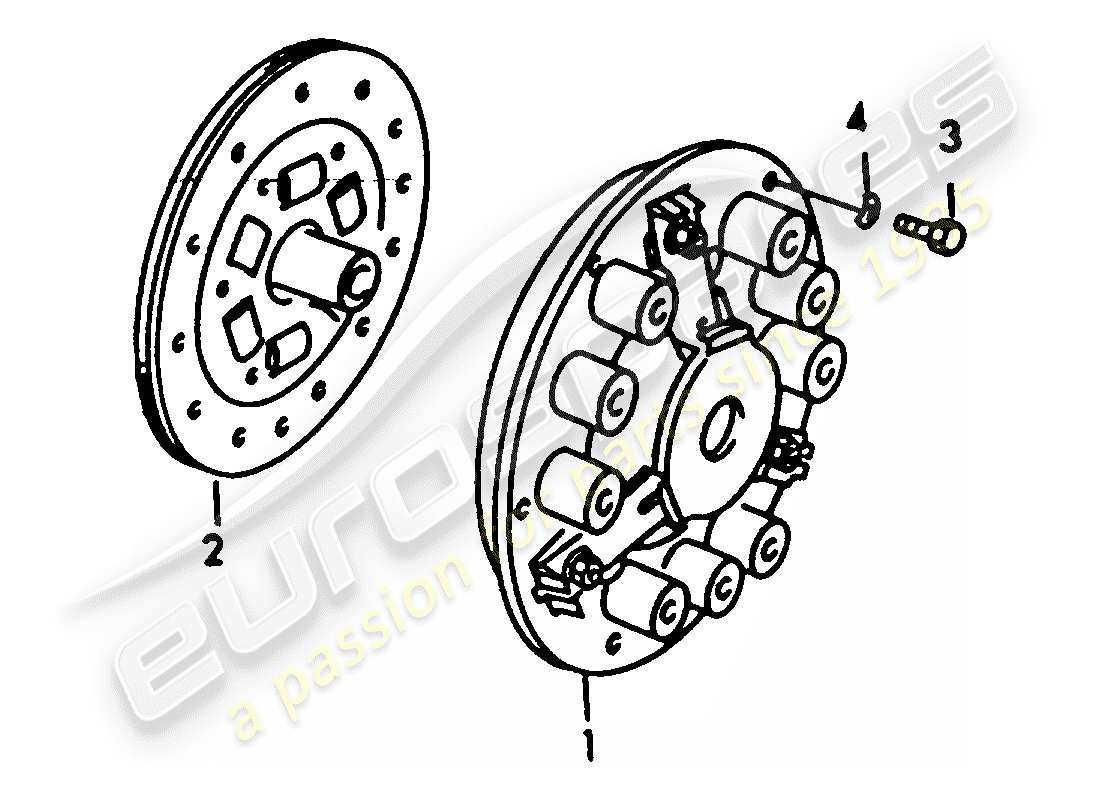 a part diagram from the porsche 1950 (356/356a) parts catalogue