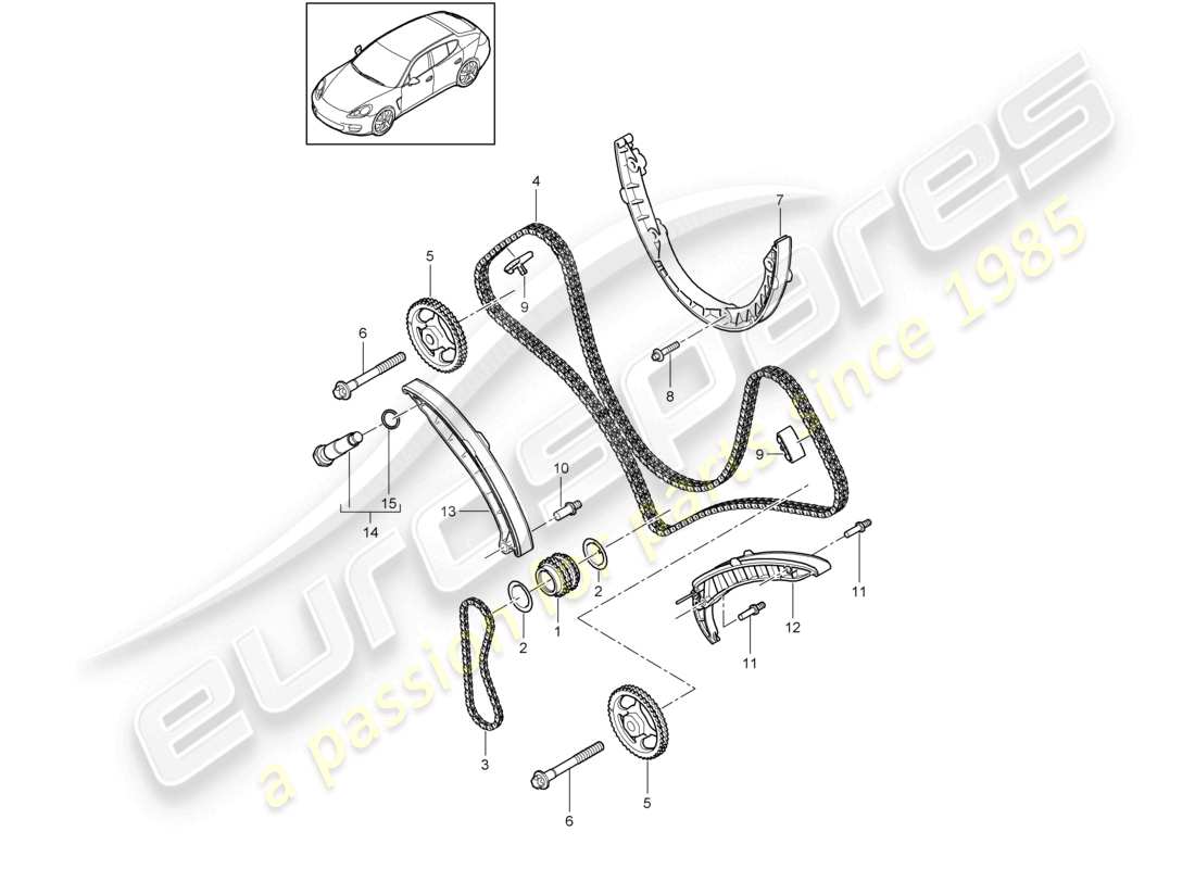 a part diagram from the porsche 2012 (panamera 970) parts catalogue