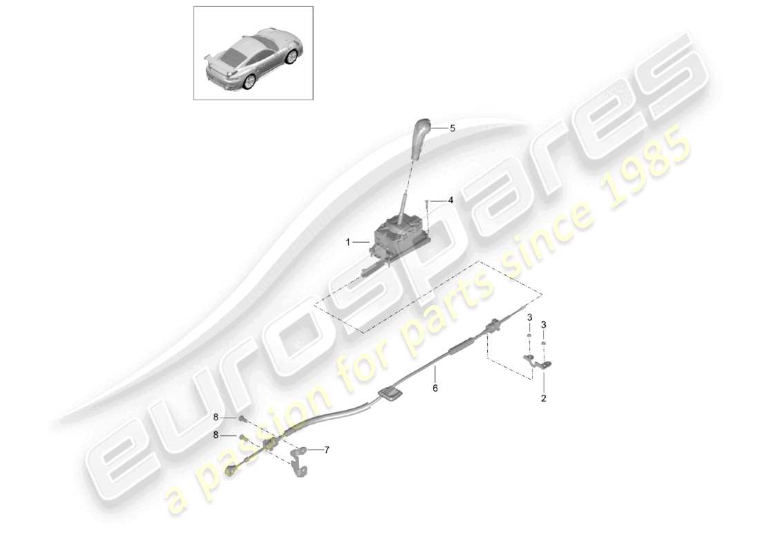 a part diagram from the porsche 2016 (991-1 turbo) parts catalogue