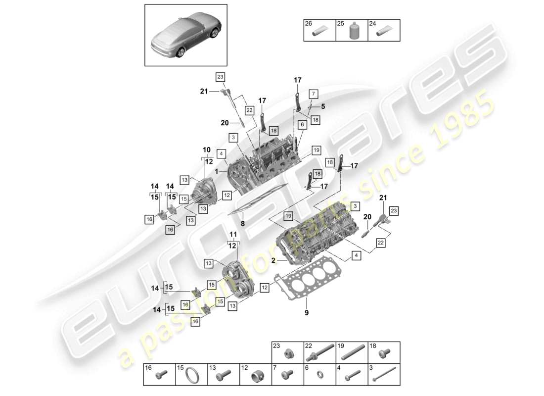 a part diagram from the porsche panamera parts catalogue