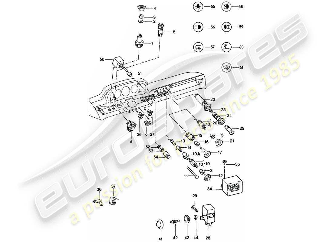 a part diagram from the porsche 911 parts catalogue