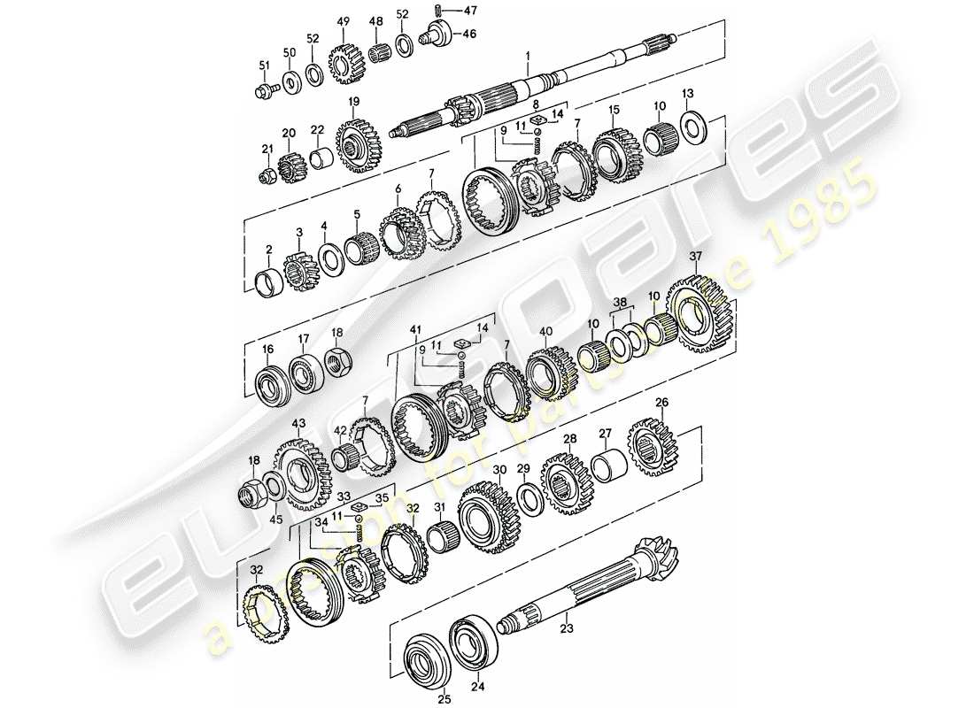 a part diagram from the porsche 911 parts catalogue