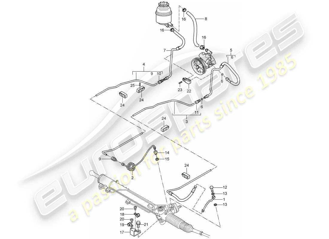a part diagram from the porsche 2005 (carrera gt) parts catalogue