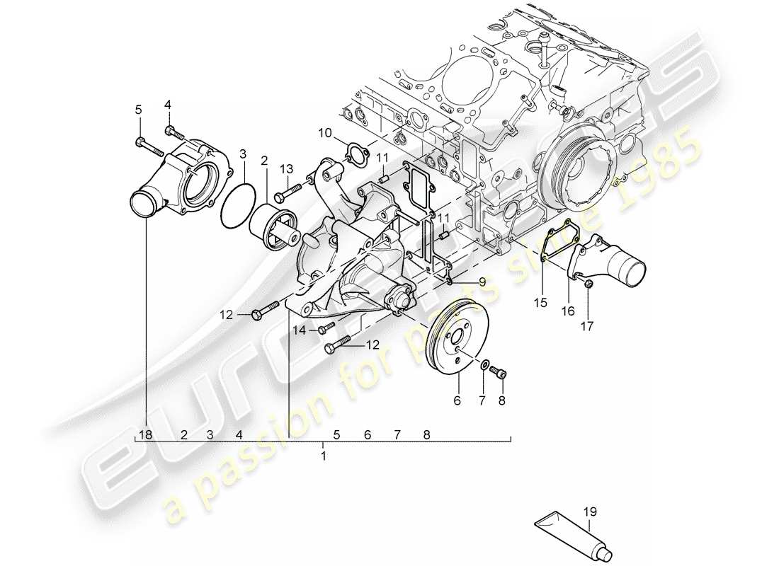 a part diagram from the porsche carrera gt parts catalogue