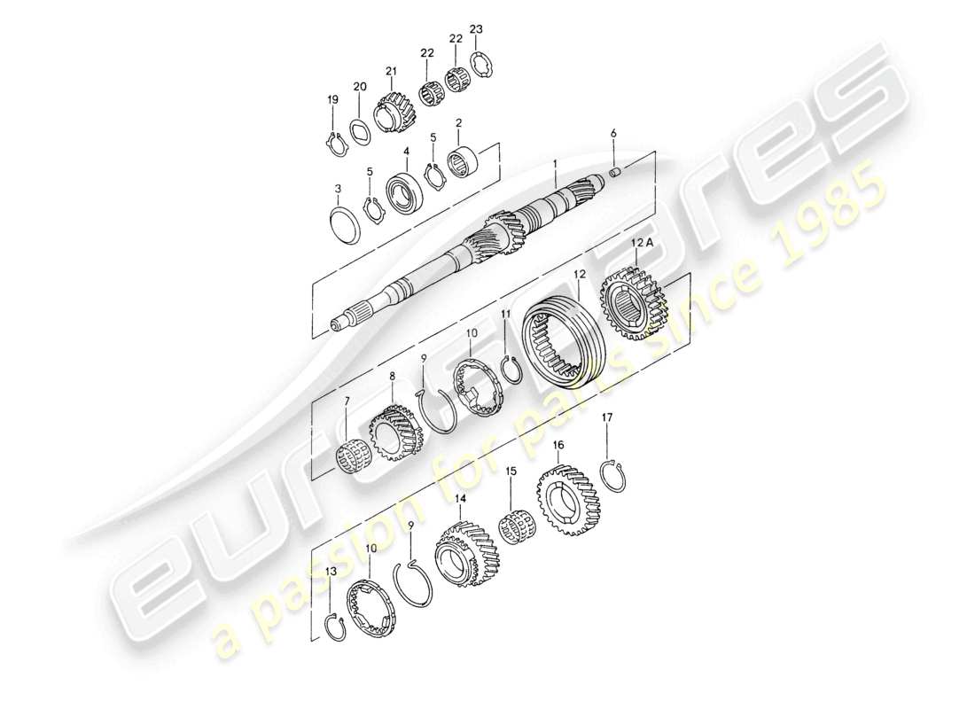 a part diagram from the porsche 2003 (986 boxster) parts catalogue