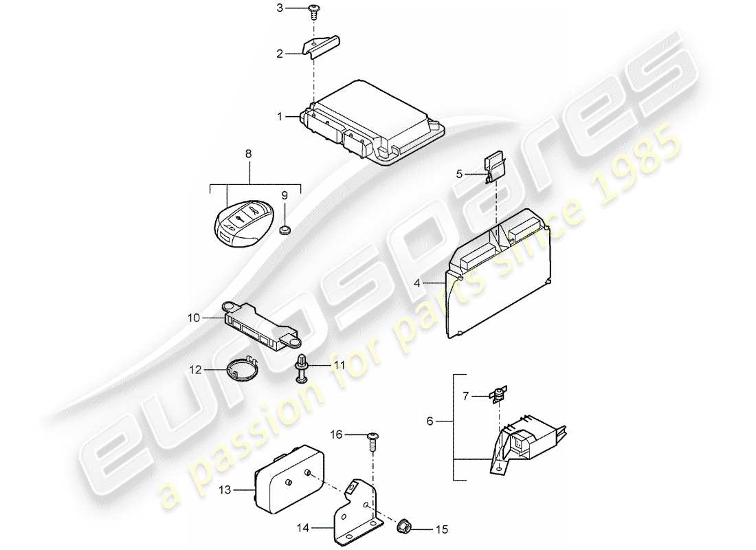 a part diagram from the porsche carrera gt parts catalogue
