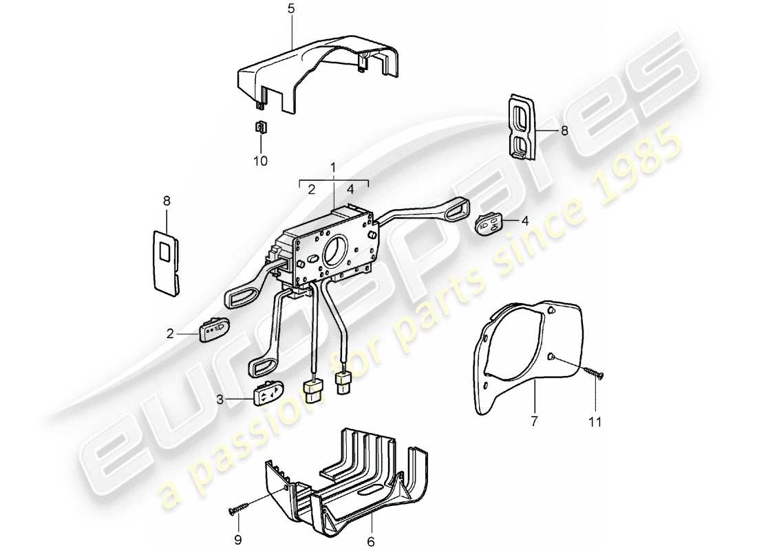 a part diagram from the porsche carrera gt parts catalogue