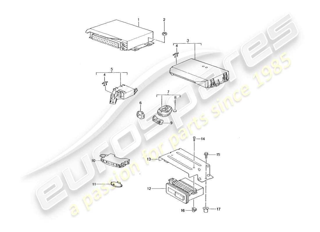 a part diagram from the porsche 2002 (986 boxster) parts catalogue